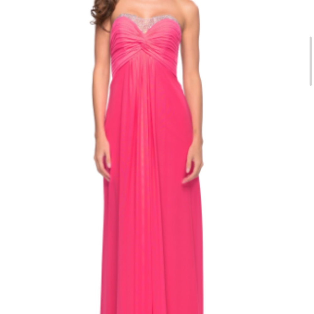 Elegant Pink Strapless Dress